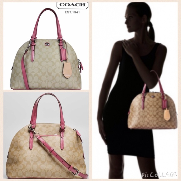 *SOLD*NEW Coach Peyton Signature Cora Dome Satchel - Picture 4 of 4