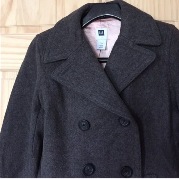 Gray peacoat from GAP