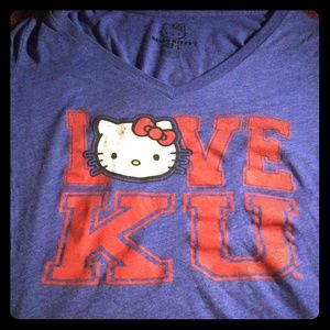 Hello kitty Kentucky University blue  V-neck