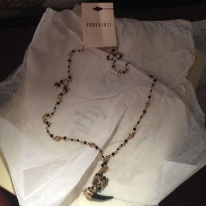 Forever 21 gold and black rosary