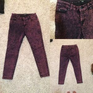 Rustic red jeans