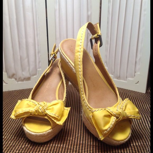 Franco Sarto Artists Yellow Wedge VEGAN