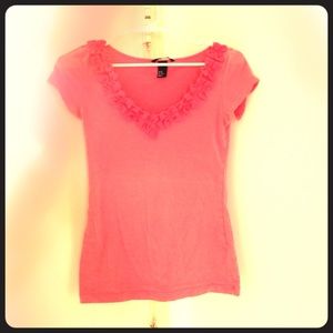 Coral bow t-shirt. H&M