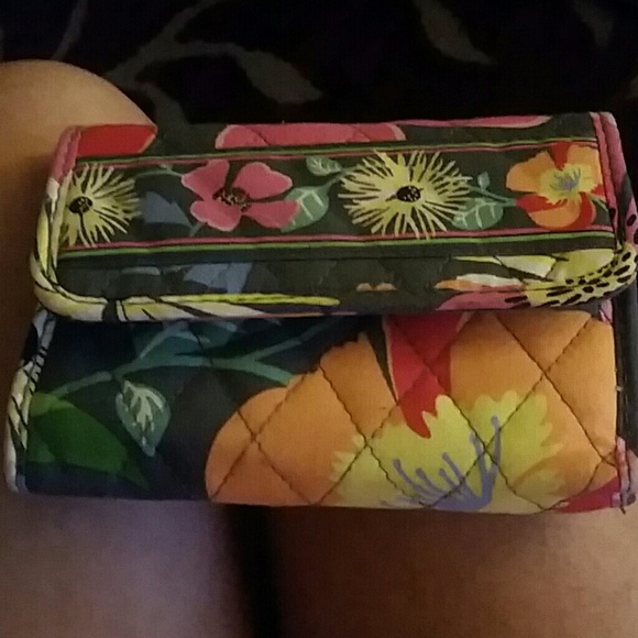 Fun, floral & bright Vera Bradley trifold wallet