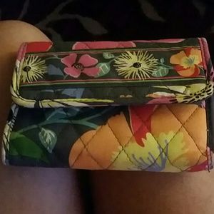 Fun, floral & bright Vera Bradley trifold wallet