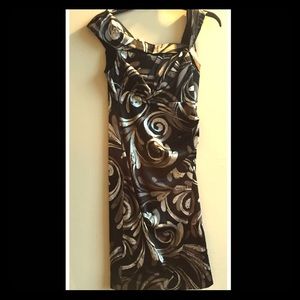 Fitted Off-the Shoulder cocktail dress, size 4
