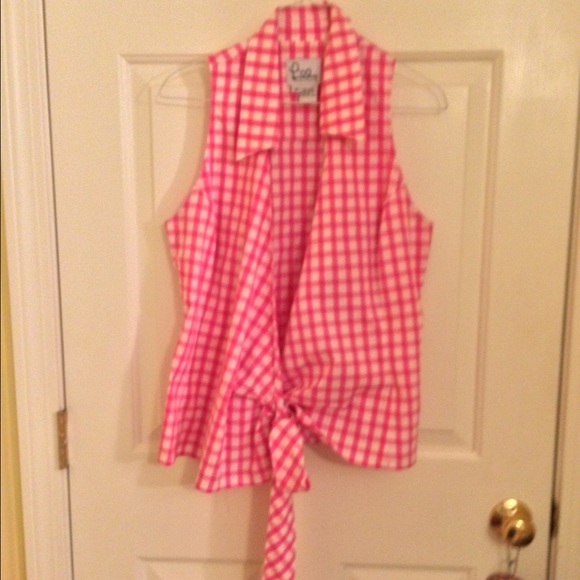 Lilly Pulitzer gingham wrap top