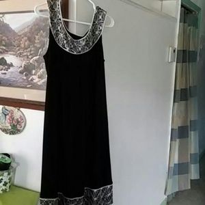 Very nice! Black and white dress