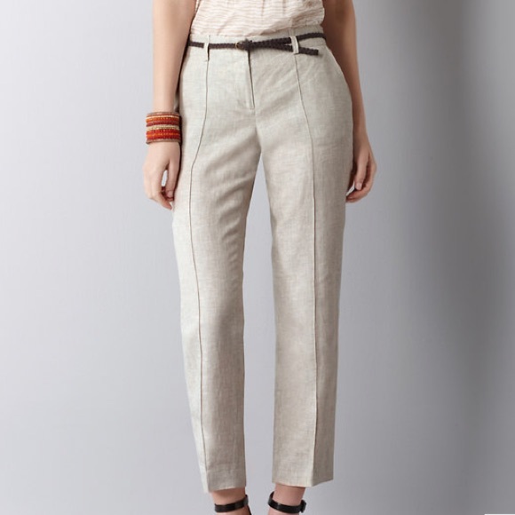 PETITE MARISA CROPPED PANTS IN LINEN