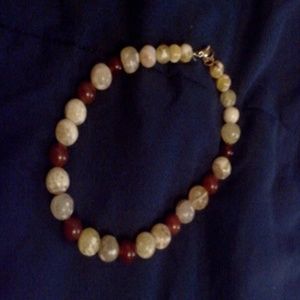 Stone and carnelian necklace