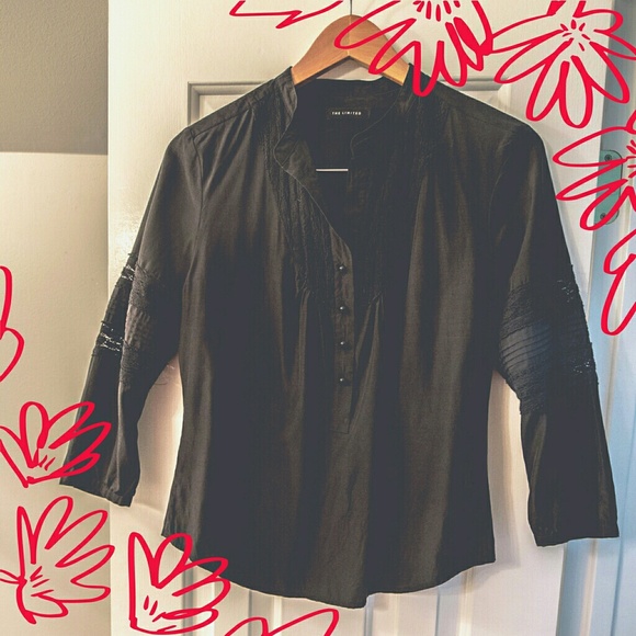 The Limited black silk blouse