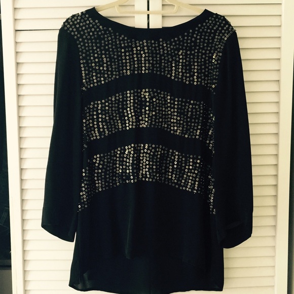 BNWT‼️L'agence silk sequins blouse - Picture 3 of 4