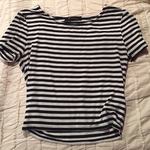 Black and White Stripped Crop Top!