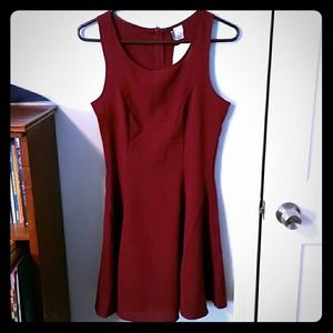 Cranberry fit and flare dress