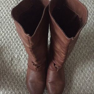 Brown Slouched Riding Boots
