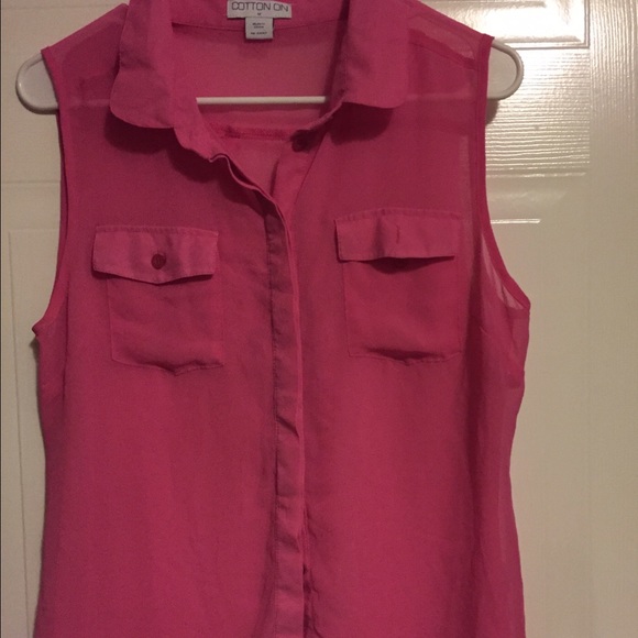 Sheer pink tank
