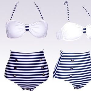 Small swimsuit 2-piece high-waisted