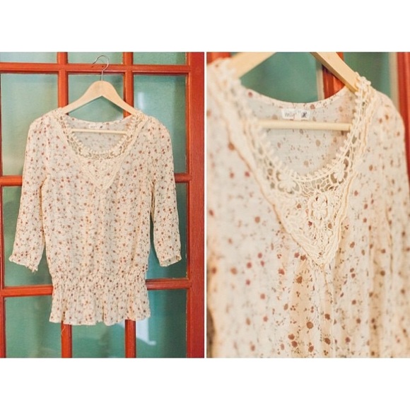 Flowered Peasant shirt (long sleeve)