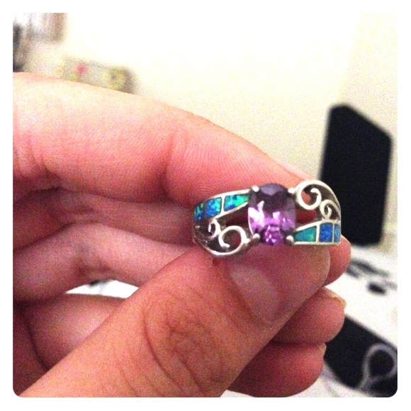 Amethyst size 9 sterling silver ring - Picture 1 of 1