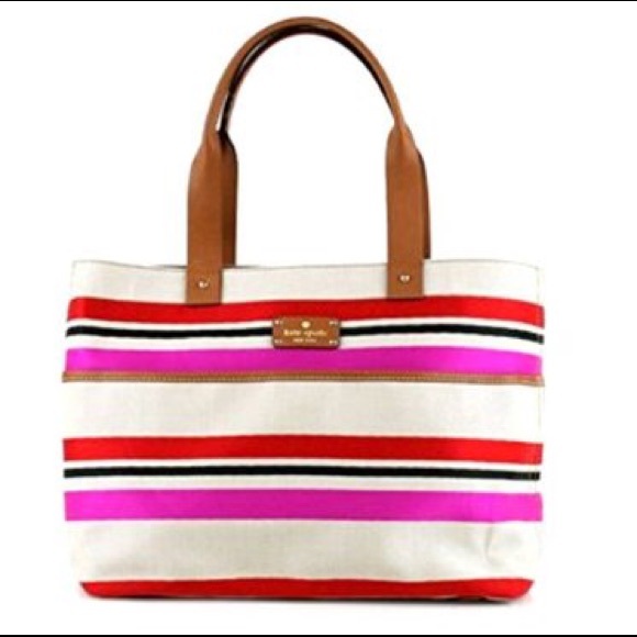 Kate Spade NY Oak Island Striped Magazine Tote