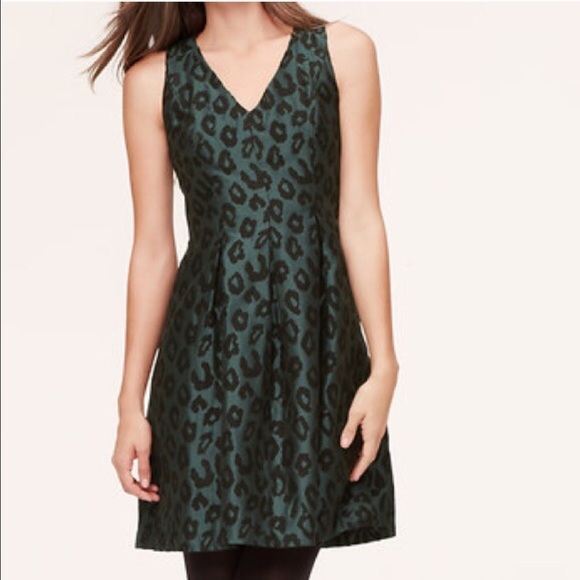 Loft Leopard Jaquard Dress