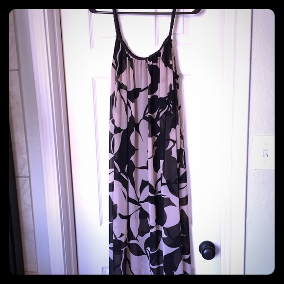 Double Zero Tan and Black Maxi Dress