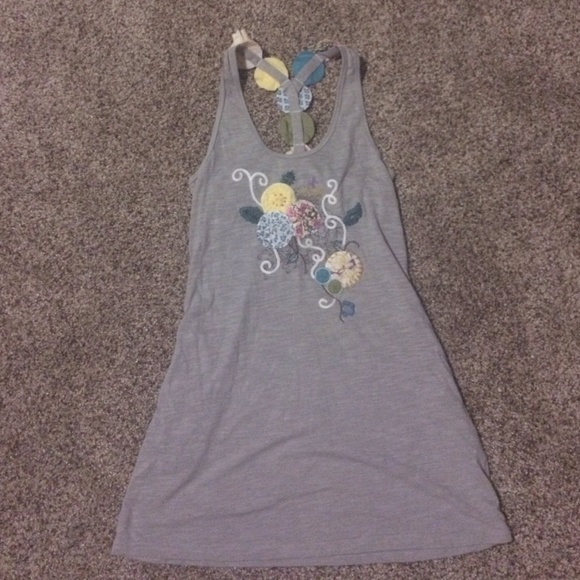 Womens long flower tank