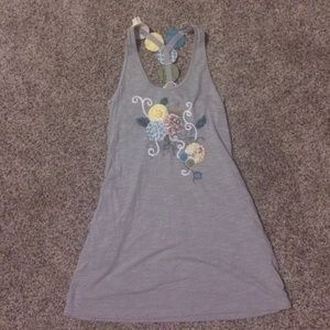 Womens long flower tank