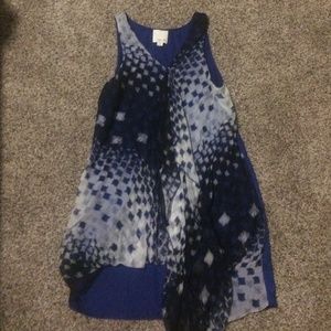 Women's blue patterned dress