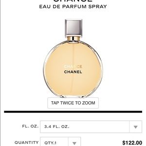 Never opened chance chanel perfume 3.4 oz
