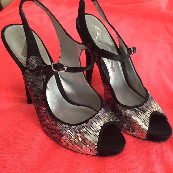 Sequin Nina heels