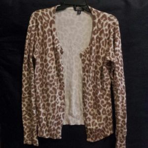 Cheetah print cardigan