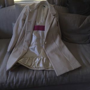Cream winter jacket j crew. Lined
