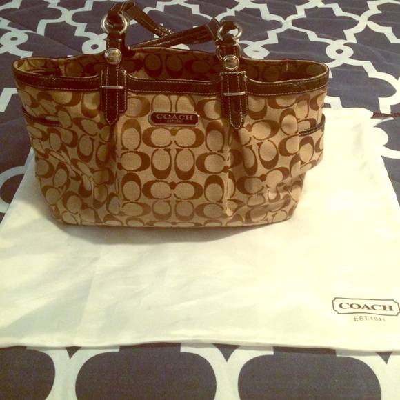 Authentic coach with dust bag and care card