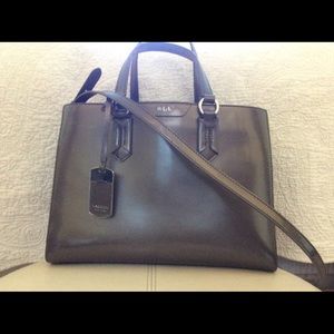 Ralph Lauren Handbag pewter metallic color