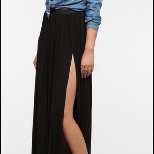 Urban Outfitters Ecote double slit maxi skirt