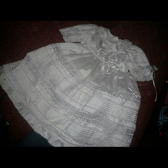 GISELLE vintage white toddler dress
