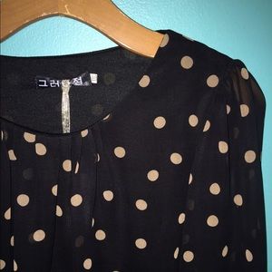 Cute Polka Dot Blouse