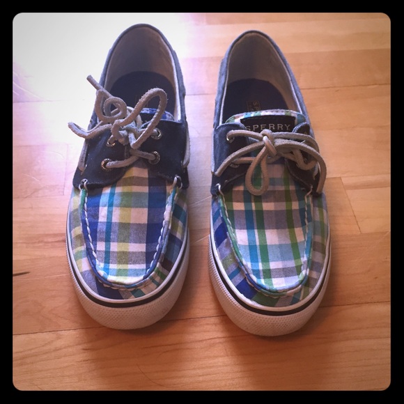 Size 6.5 Women's Plaid Patterned Sperry Boat Shoes