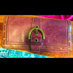 Soft leather Coach 12 card slot wallet