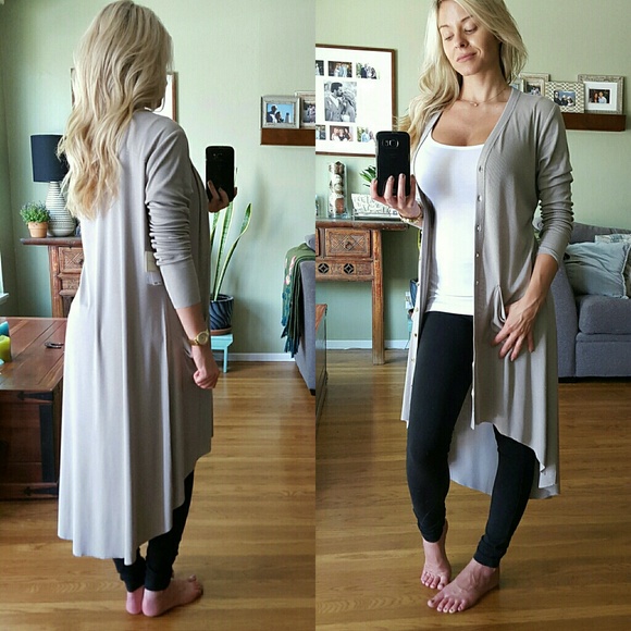 RESERVED Gorgeous Long Ribbed Button-down Cardigan - Picture 2 of 4