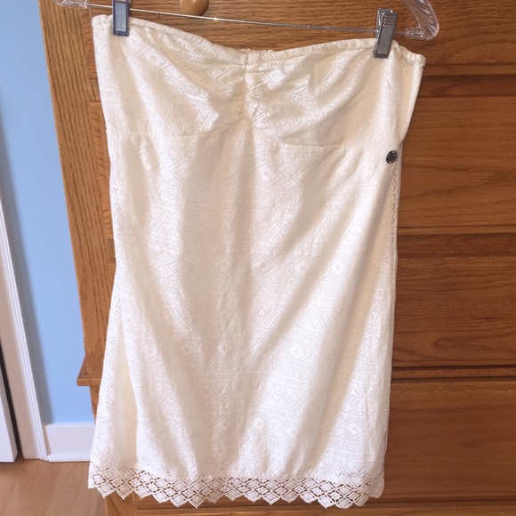Women's Size Medium Roxy White Lace Dress