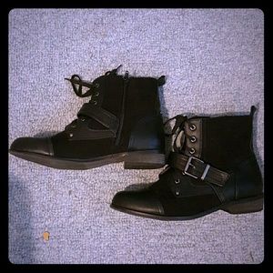 Black Ankle Combat Boots