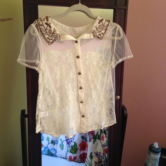 Lace Button Down BDG Top from Urban Outfitters