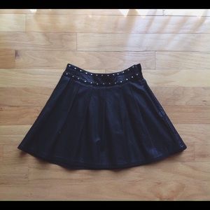 Pleather Studded Skirt