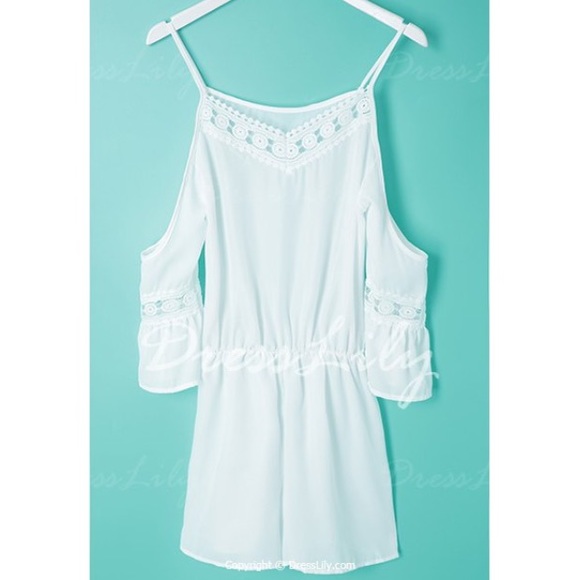 Dresses & Skirts - White stylish romper