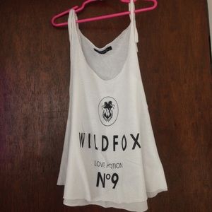 Wildfox Couture White Tank Crop Top