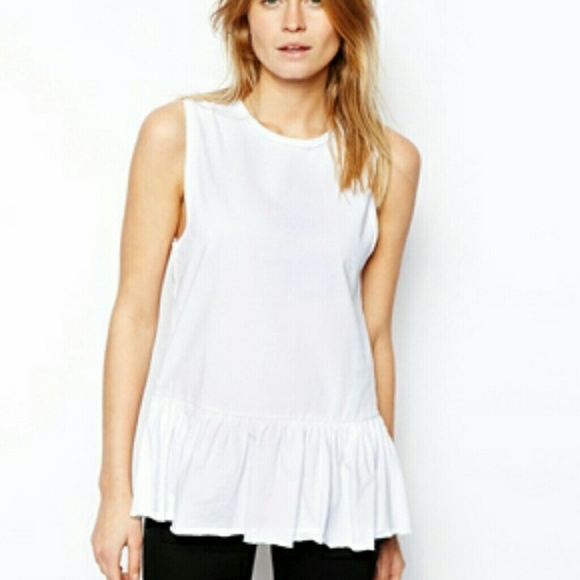 ASOS Smock Tank with Dropped Waist - White / US 10