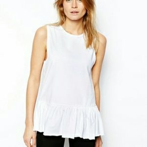 ASOS Smock Tank with Dropped Waist - White / US 10