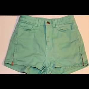 American Apparel High-Waisted Zip side Shortd